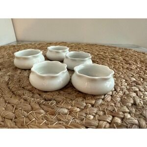 Antique Oscar Edgar Gutherz Royal Austria porcelain salt cellars, set of 5